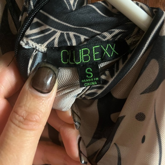 Club Exx Dollskill sheer beige tan nude and black bodysuit - Picture 3 of 3